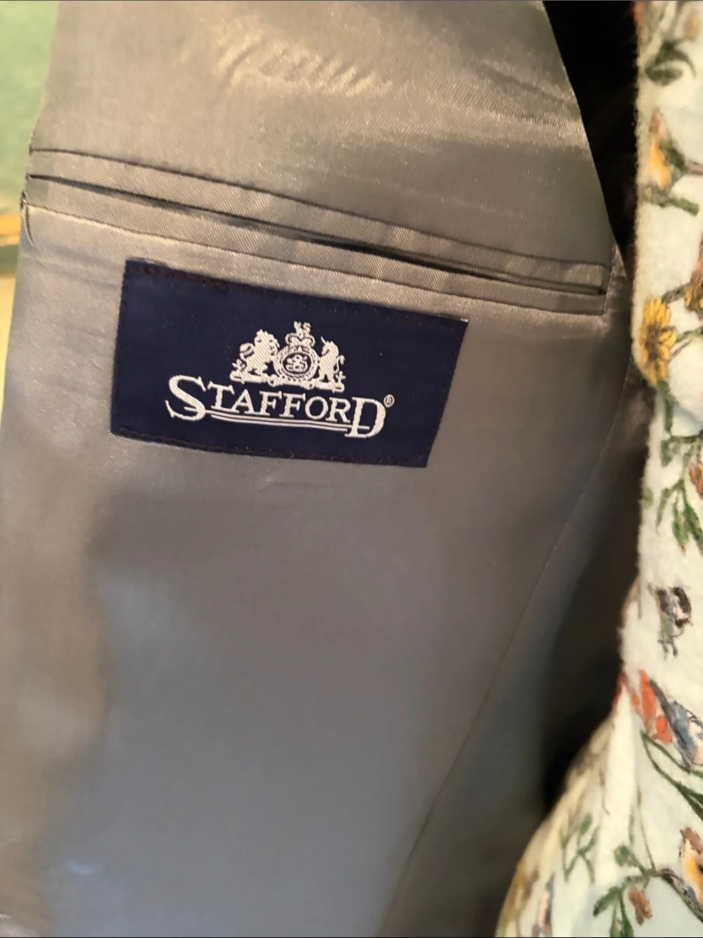 Stafford Navy Sport Coat with Gold Buttons